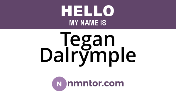 Tegan Dalrymple