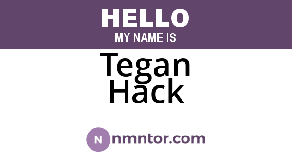 Tegan Hack