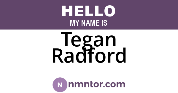 Tegan Radford