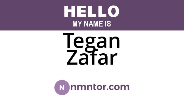 Tegan Zafar