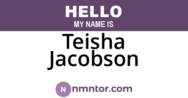Teisha Jacobson