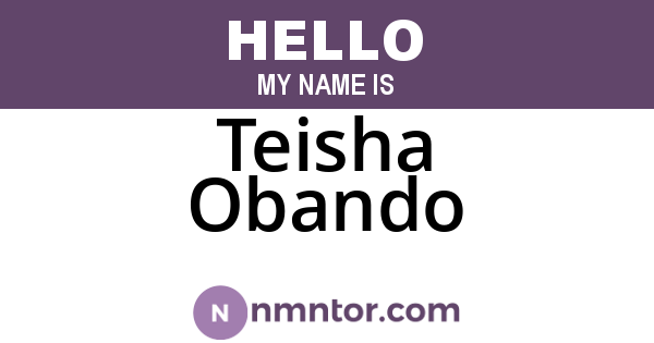 Teisha Obando
