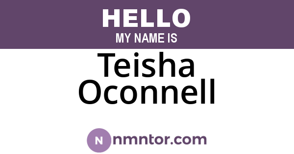 Teisha Oconnell