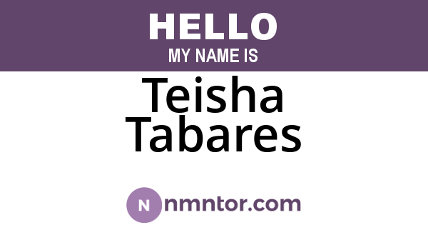 Teisha Tabares