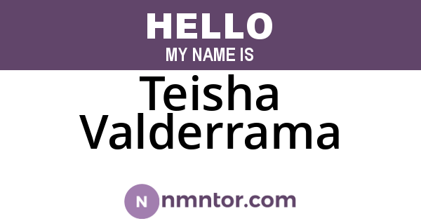 Teisha Valderrama