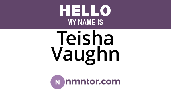 Teisha Vaughn