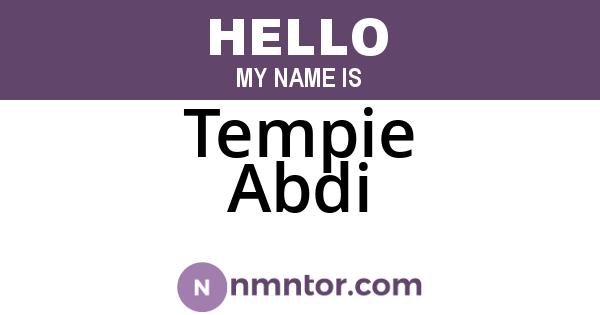 Tempie Abdi