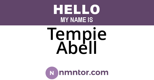 Tempie Abell