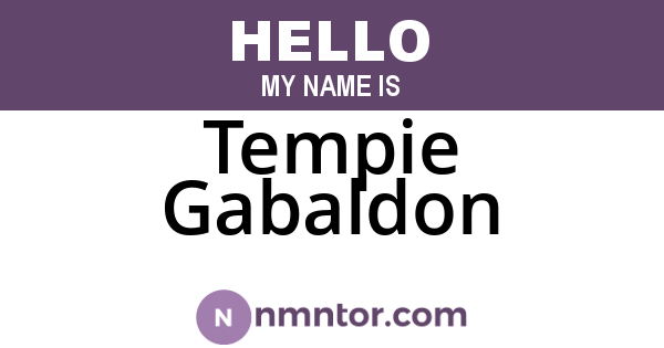 Tempie Gabaldon