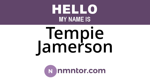 Tempie Jamerson