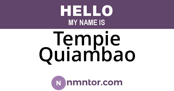 Tempie Quiambao