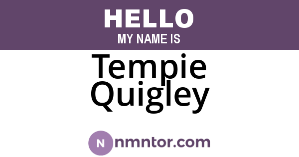 Tempie Quigley