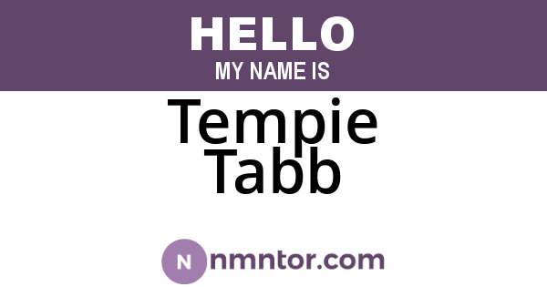 Tempie Tabb
