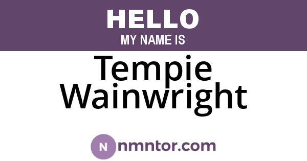 Tempie Wainwright