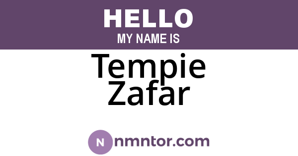 Tempie Zafar