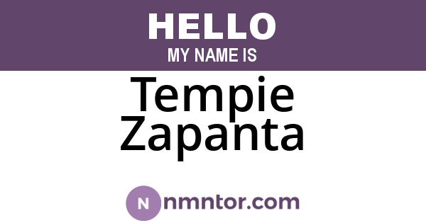 Tempie Zapanta