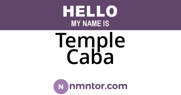 Temple Caba