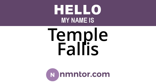 Temple Fallis