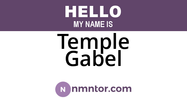 Temple Gabel