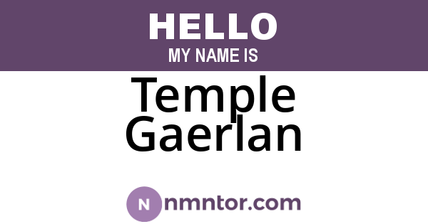 Temple Gaerlan