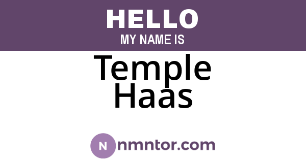 Temple Haas