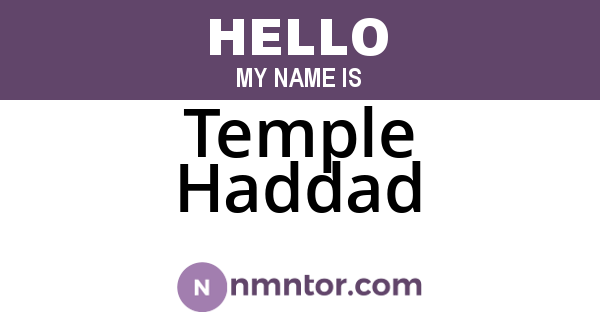 Temple Haddad