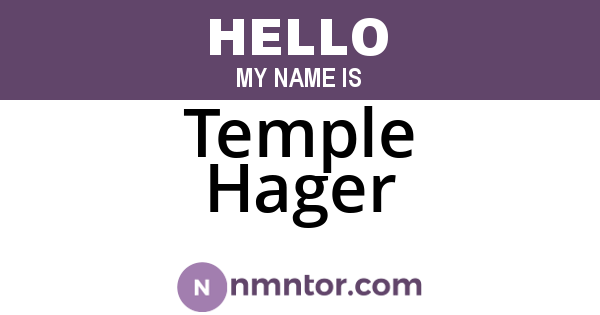 Temple Hager