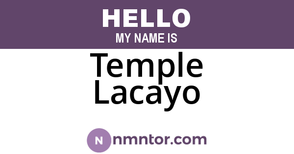 Temple Lacayo