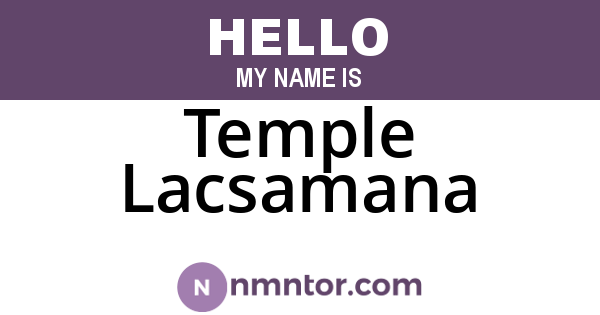 Temple Lacsamana