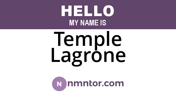 Temple Lagrone
