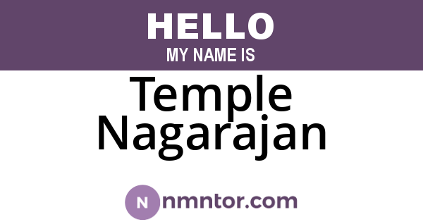 Temple Nagarajan