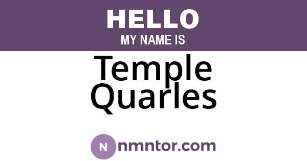 Temple Quarles