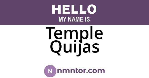 Temple Quijas