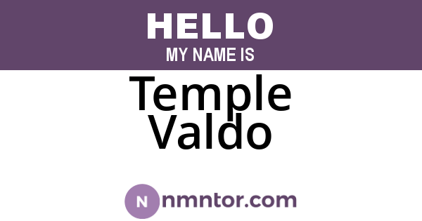 Temple Valdo