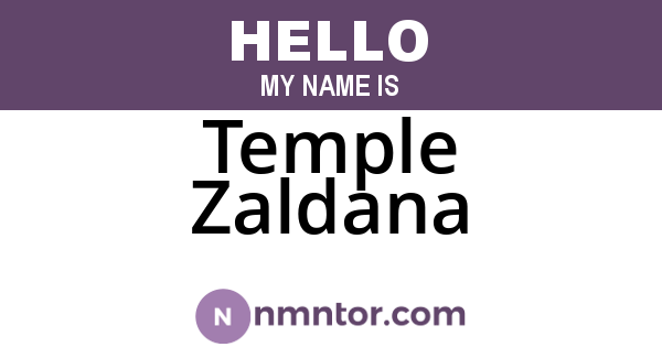 Temple Zaldana
