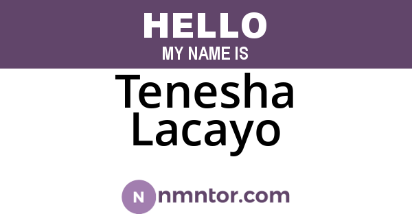 Tenesha Lacayo