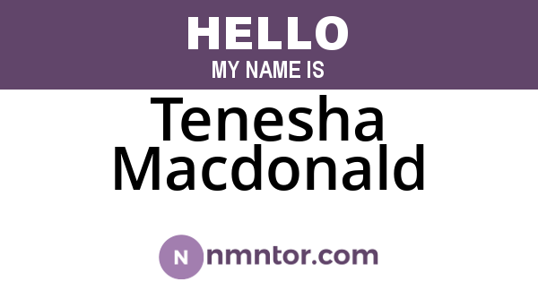 Tenesha Macdonald