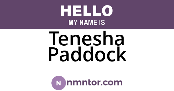 Tenesha Paddock