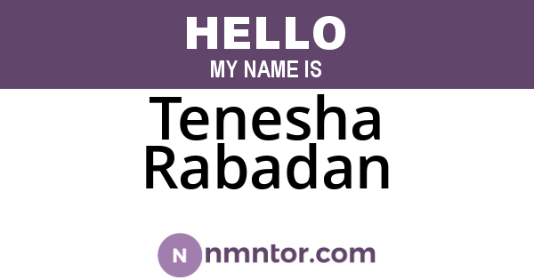 Tenesha Rabadan