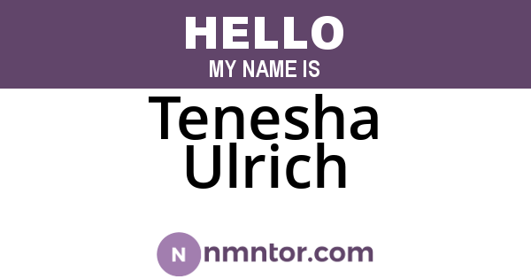 Tenesha Ulrich