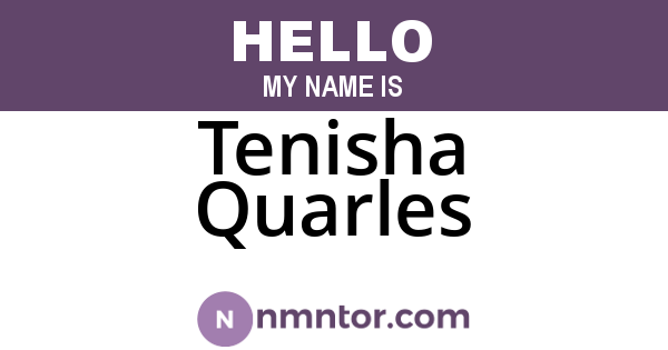 Tenisha Quarles