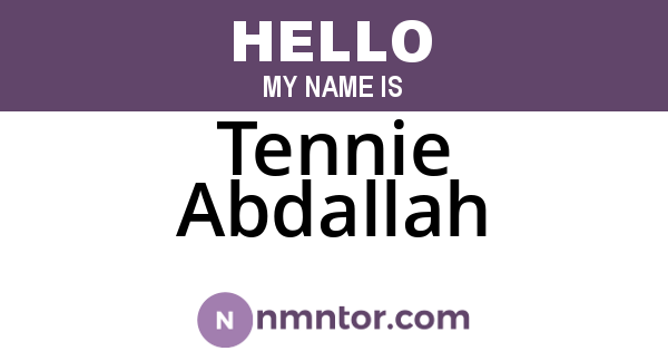 Tennie Abdallah
