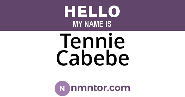 Tennie Cabebe