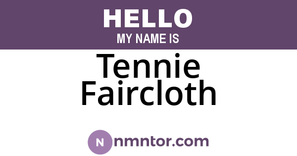 Tennie Faircloth