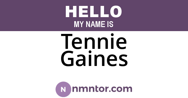 Tennie Gaines
