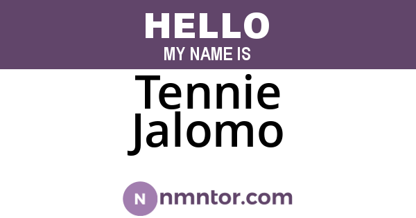 Tennie Jalomo