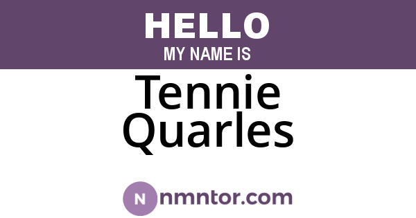 Tennie Quarles