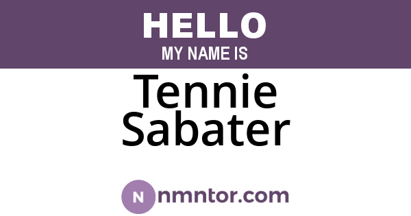 Tennie Sabater