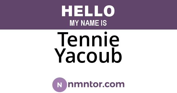 Tennie Yacoub