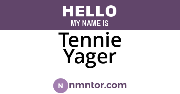 Tennie Yager